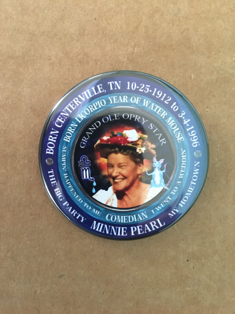 Minnie Pearl Zodiac Pin 2.5"